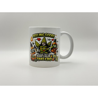 Kubek CBD – Feeling Good | Keep Calm & Take CBD | Kubek 330 ml