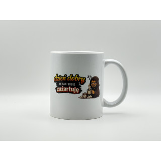 Kubek „Dzień dobry, że tak sobie zażartuję” – śmieszny kubek do kawy